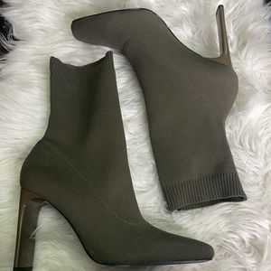 ZARA Squared toed sock boots